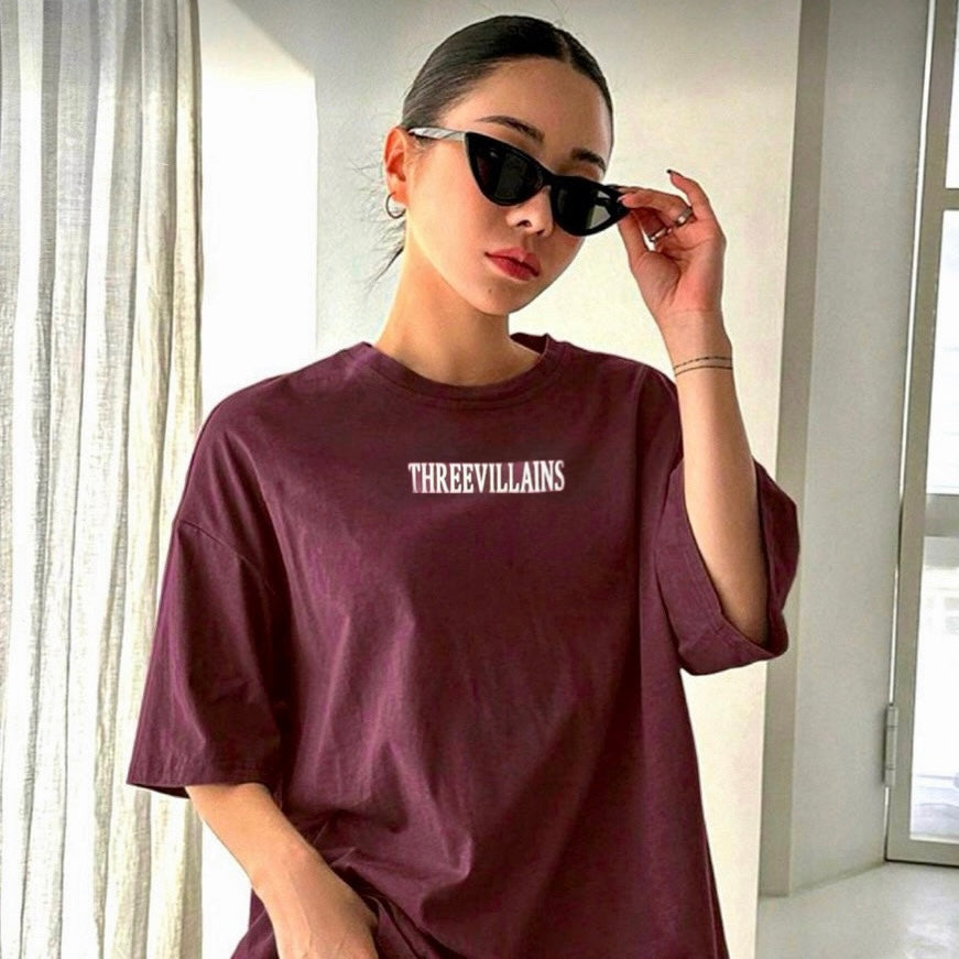 Three Villains Tee - Washed Wine
