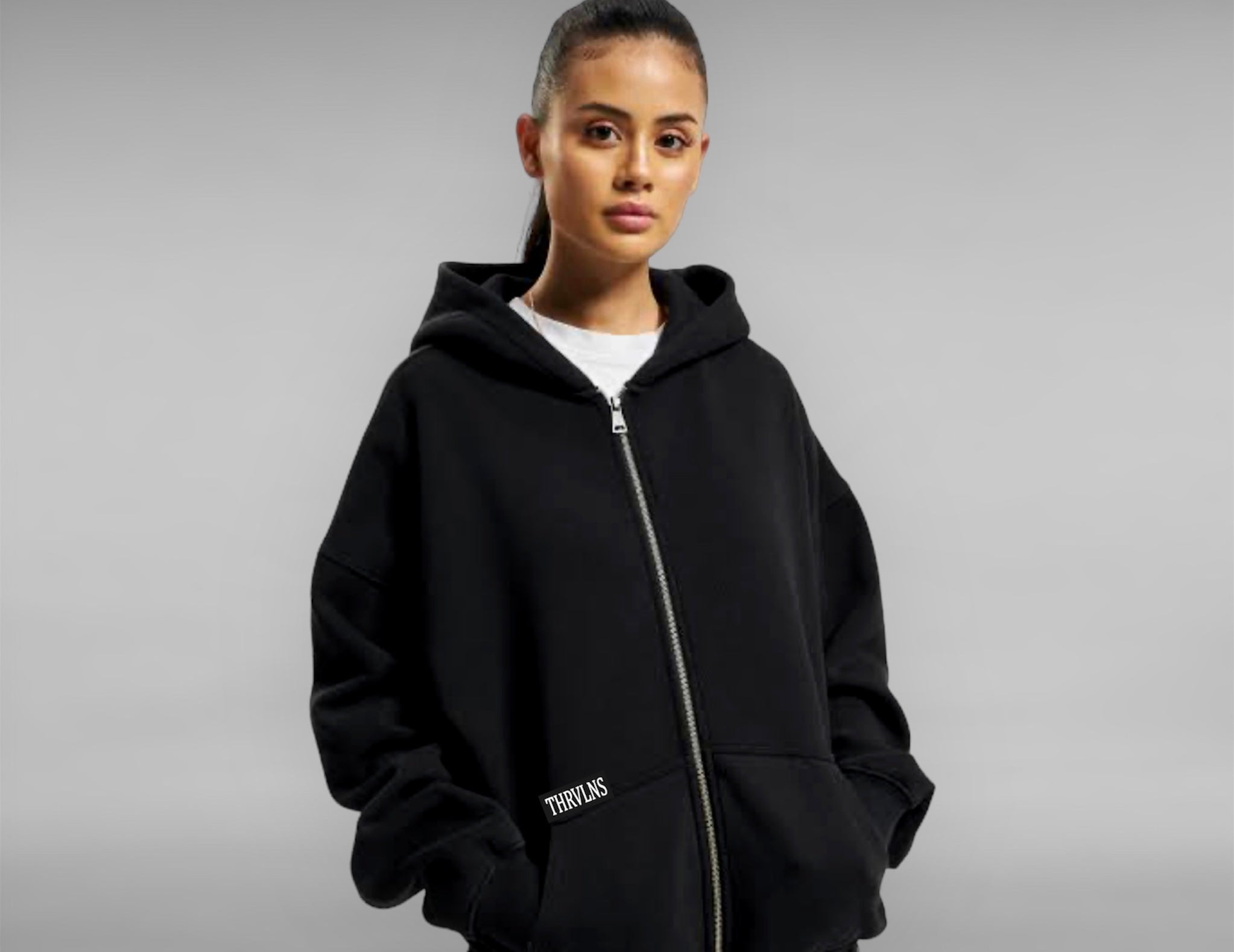 Patch Hoodie - Black