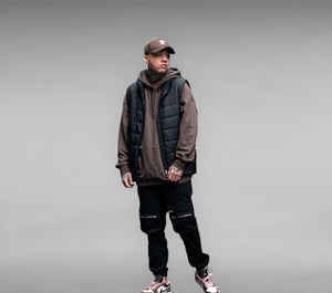 Patch Hoodie - Brown