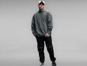 Patch Crewneck - Washed Charcoal