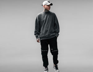 Patch Crewneck - Washed Charcoal