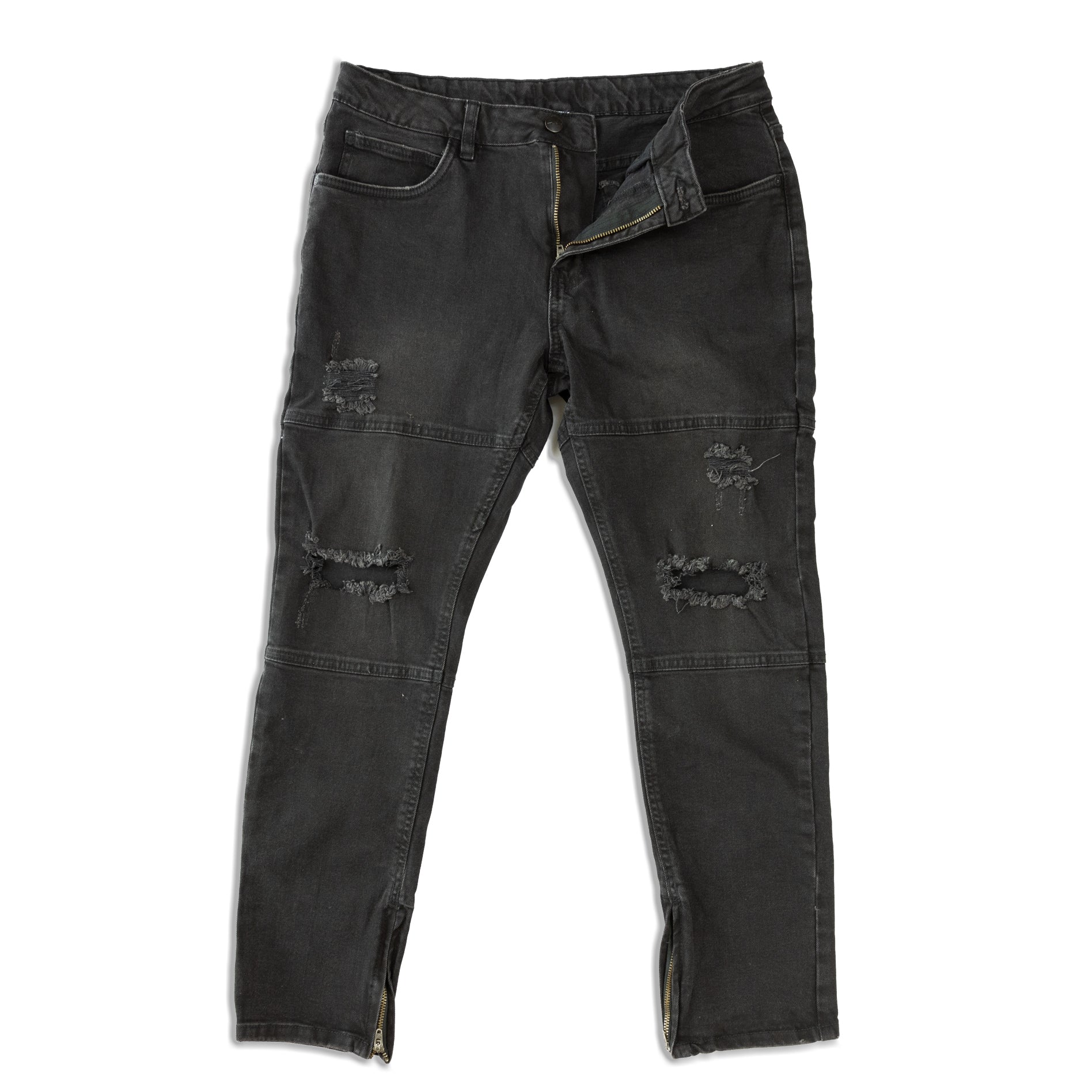 Ripped Denim - Faded Black