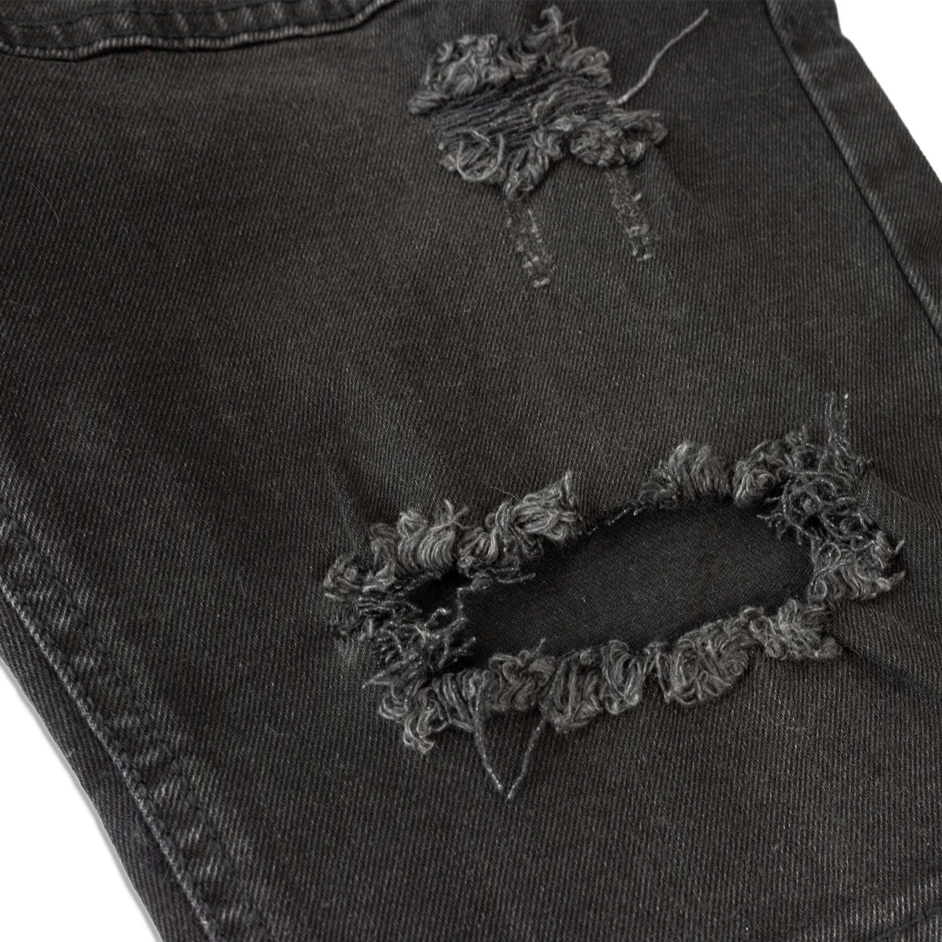 Ripped Denim - Faded Black