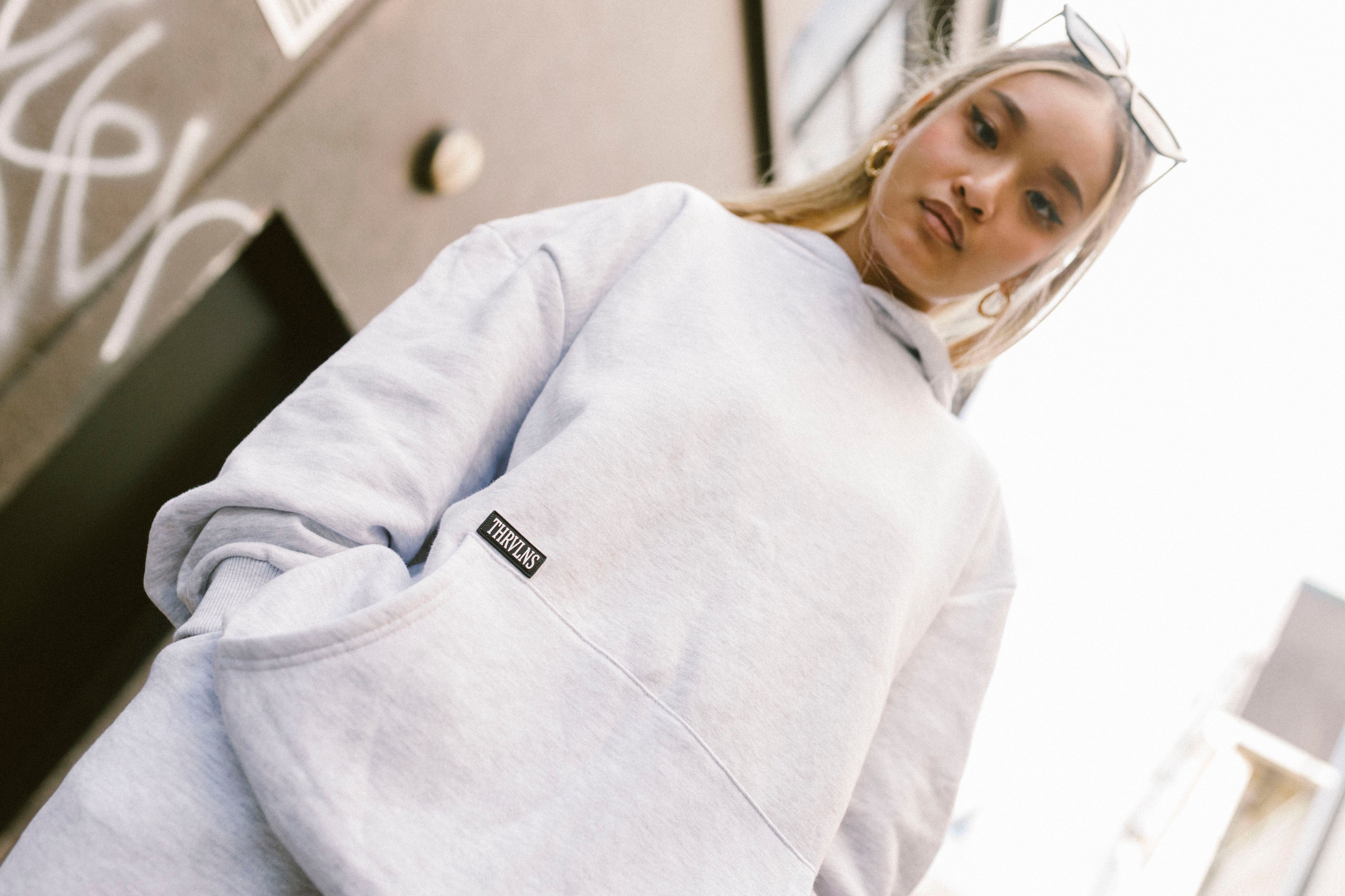 Patch Hoodie - Ash Grey