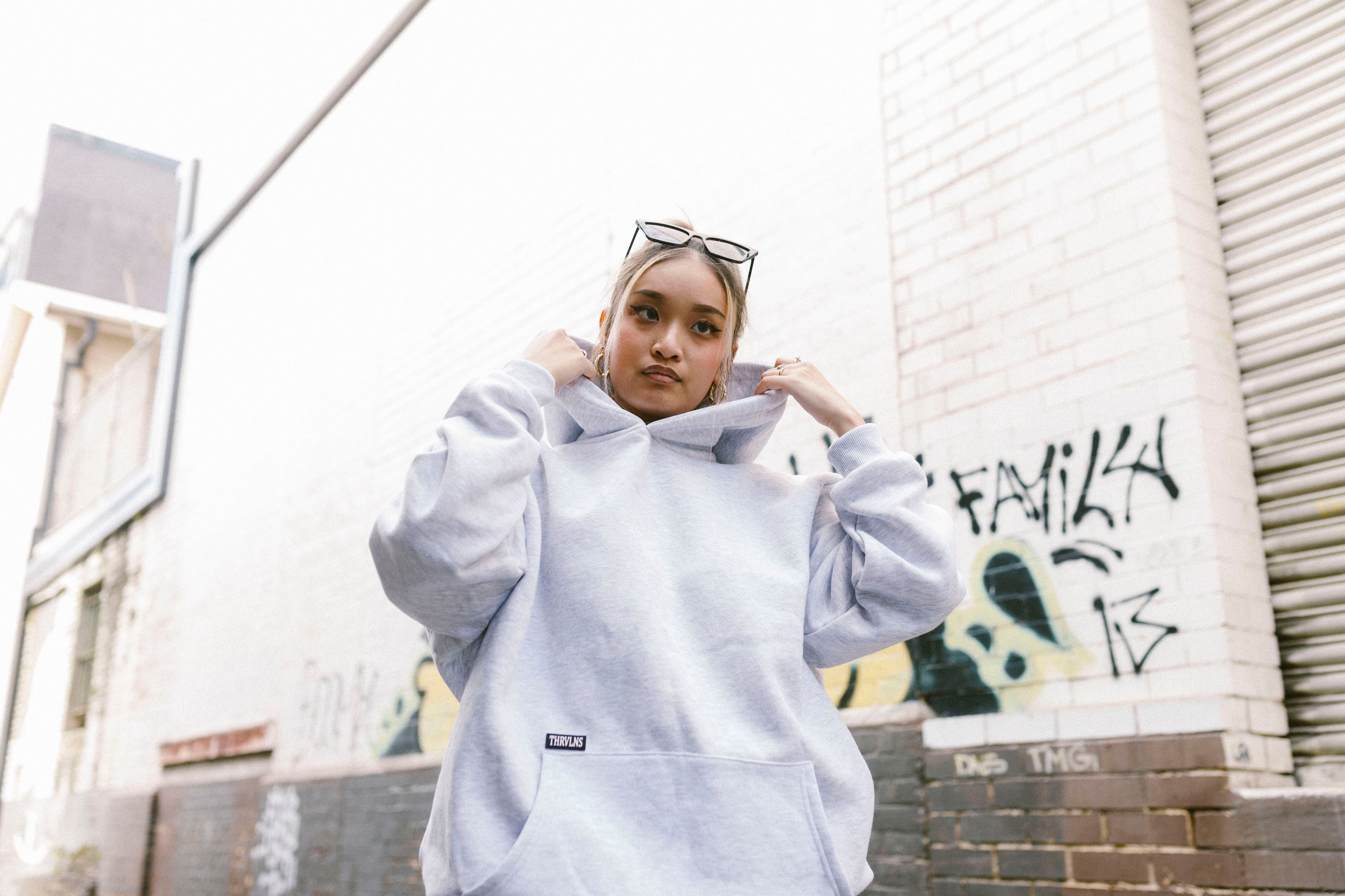 Patch Hoodie - Ash Grey