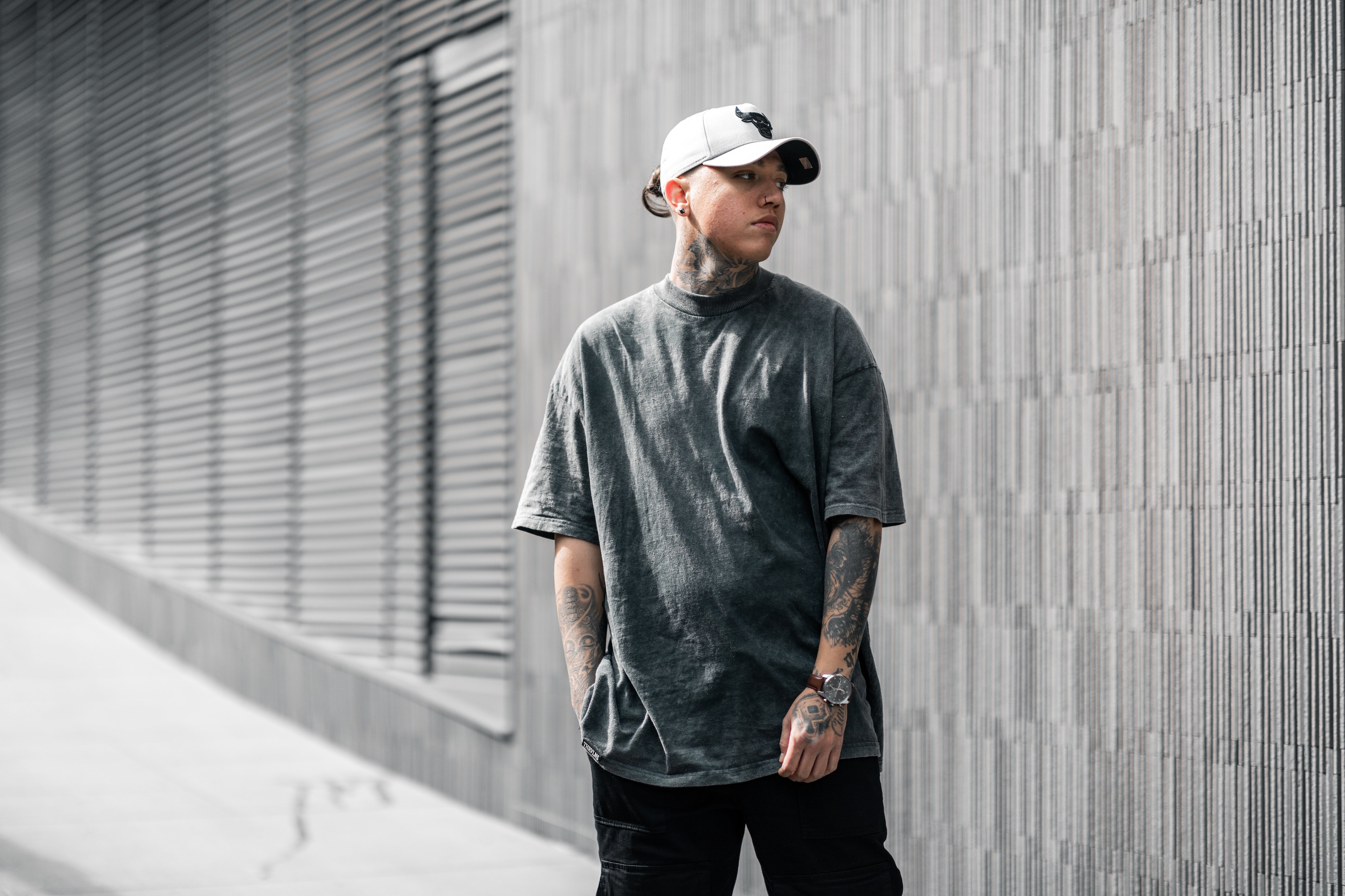 Patch Tee - Washed Black