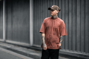 Patch Tee - Washed Brown